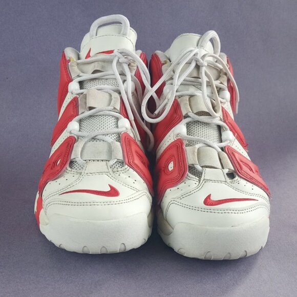 Nike Air More Uptempo Varsity Red Athletic Shoes 414962-100 - Picture 9 of 14